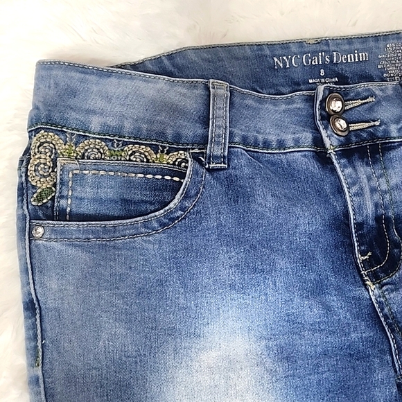 💙 NYC Gal's Denim, Straight Skinny, Size 8 W 30, L 28 - Picture 6 of 7